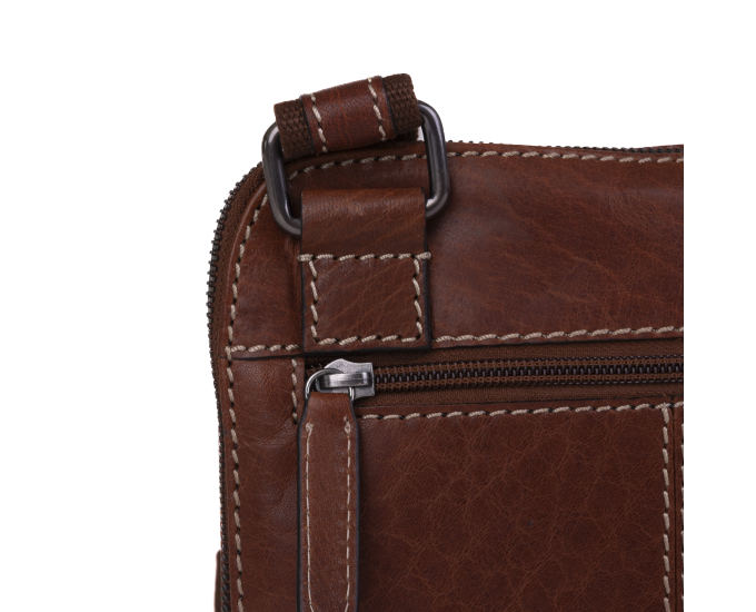 Pánský kožený crossbag SEGALI 25579 hnědý