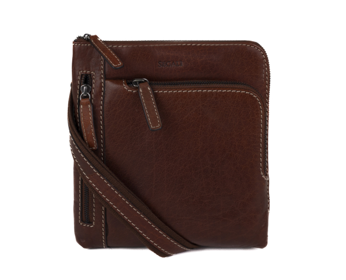 Pánský kožený crossbag SEGALI 25579 hnědý