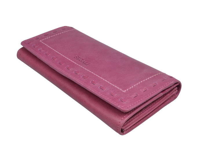 Dámska kožená peňaženka SEGALI 7052 fucsia