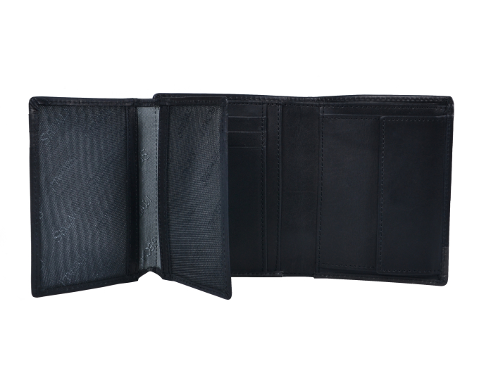 Pánska kožená peňaženka SEGALI 951 320 2519 čierna/sivá