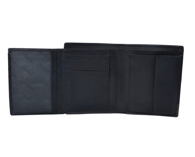 Pánska kožená peňaženka SEGALI 951 320 2553 čierna/sivá
