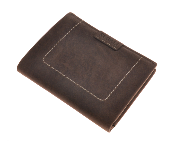 Pánska peňaženka SEGALI 50336 hnedá brúsená koža