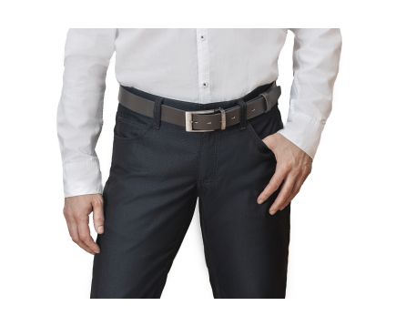 Pánsky opasok kožený SEGALI 35/100/19 sivý