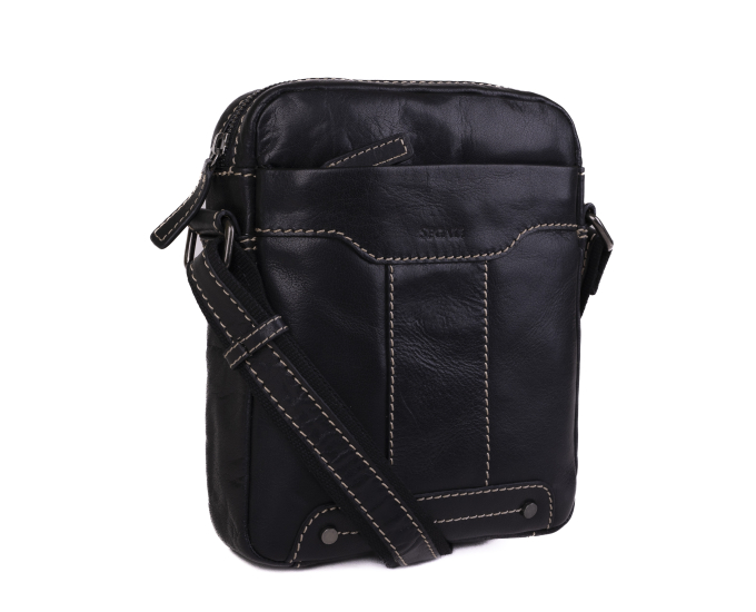 Pánský kožený crossbag SEGALI 25578 černý
