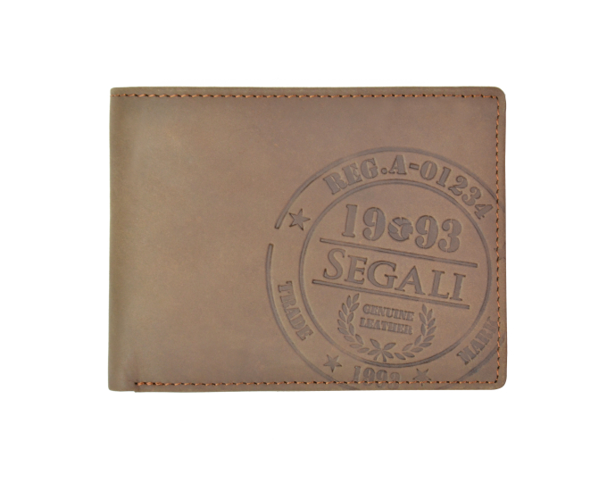 Pánska kožená peňaženka SEGALI 614826 A hnedá