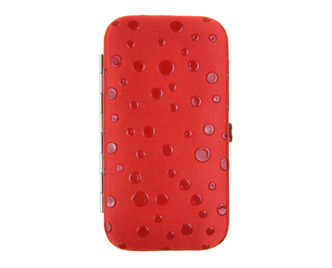 Dámska manikúra SEGALI 230404-036 červená s bodkami