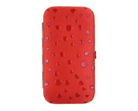 Dámska manikúra SEGALI 230404-036 červená s bodkami