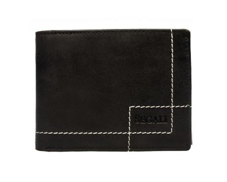 Pánska kožená peňaženka SEGALI 02 čierna
