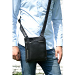 Pánský kožený crossbag SEGALI 25579 černý