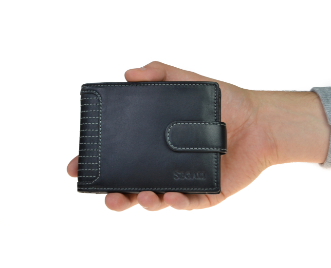 Pánska kožená peňaženka SEGALI 572 665 005 C čierna