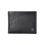 Pánska kožená peňaženka SEGALI 907 114 026 čierna/modrá