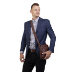 Pánský kožený crossbag SEGALI 25579 hnědý