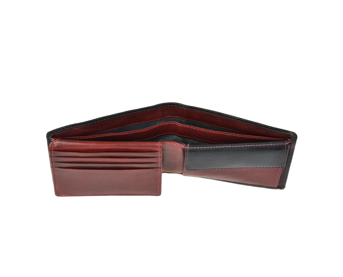 Pánska kožená peňaženka SEGALI 907 114 026 čierna/červená