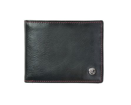 Pánska kožená peňaženka SEGALI 907 114 026 čierna/červená