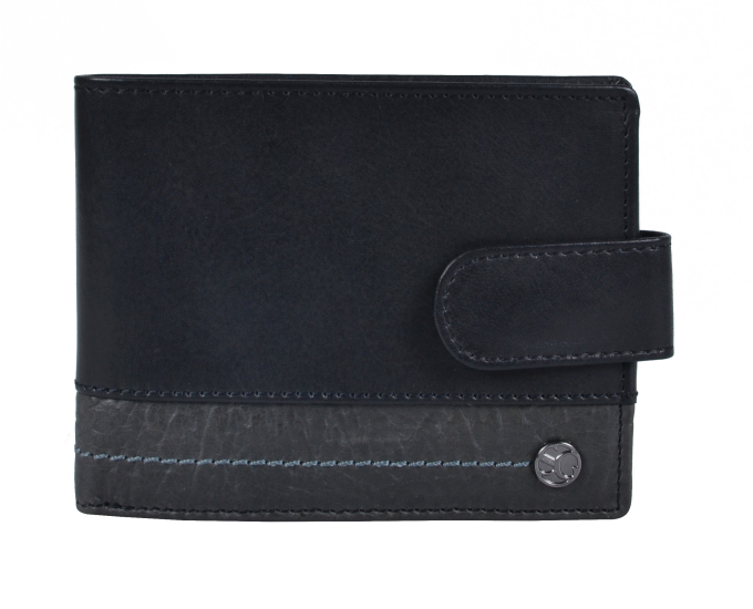 Pánska kožená peňaženka SEGALI 951 320 005 l čierna/sivá