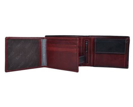 Pánska kožená peňaženka SEGALI 753 115 2007 čierna/červená