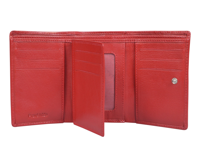 Dámska kožená peňaženka SEGALI 7020 červená/čierna