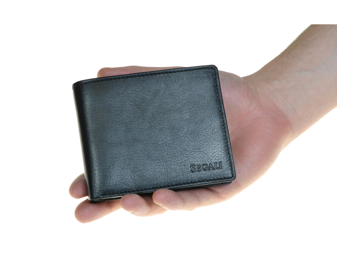 Pánska peňaženka kožená SEGALI 7265 čierna