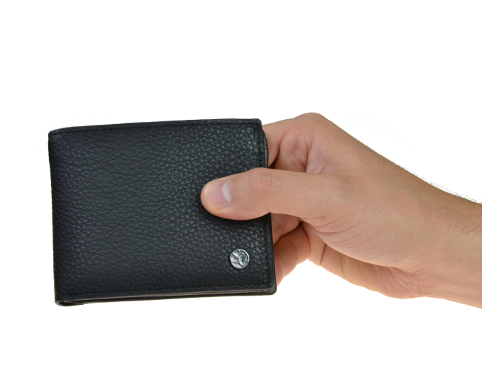 Pánska kožená peňaženka SEGALI 725 166 2071 čierna/sivá