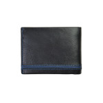 Pánska kožená peňaženka SEGALI 753 115 026 čierna/modrá