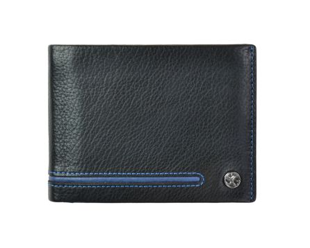 Pánska kožená peňaženka SEGALI 753 115 2007 čierna/modrá