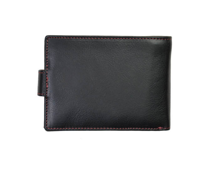 Pánska kožená peňaženka SEGALI 907 114 2007 C čierna/červená