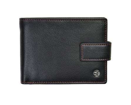 Pánska kožená peňaženka SEGALI 907 114 2007 C čierna/červená