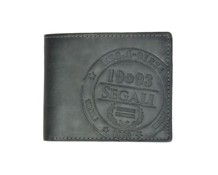 Pánska kožená peňaženka SEGALI 614827 A čierna