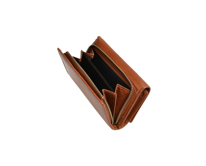 Dámska kožená peňaženka SEGALI 3305 CD koňak