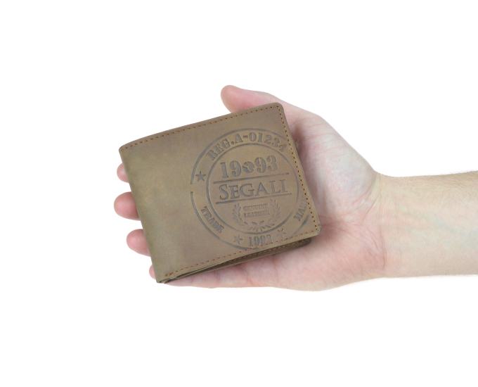 Pánska kožená peňaženka SEGALI 614827 A hnedá
