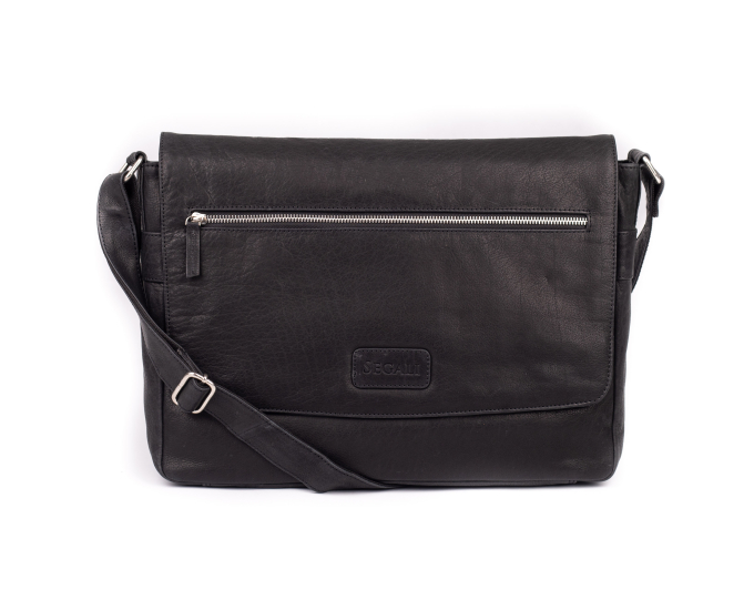 Pánska taška cez rameno kožená SEGALI 102 čierna