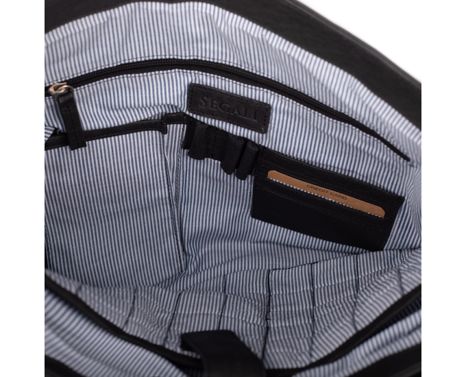 Pánska taška cez rameno kožená SEGALI 102 čierna