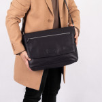 Pánska taška cez rameno kožená SEGALI 102 čierna