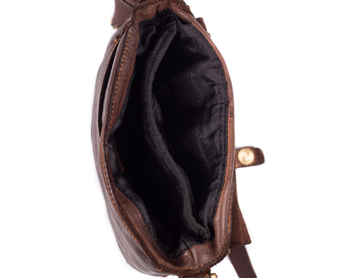 Pánska taška cez rameno kožená SEGALI 29394 dark tan