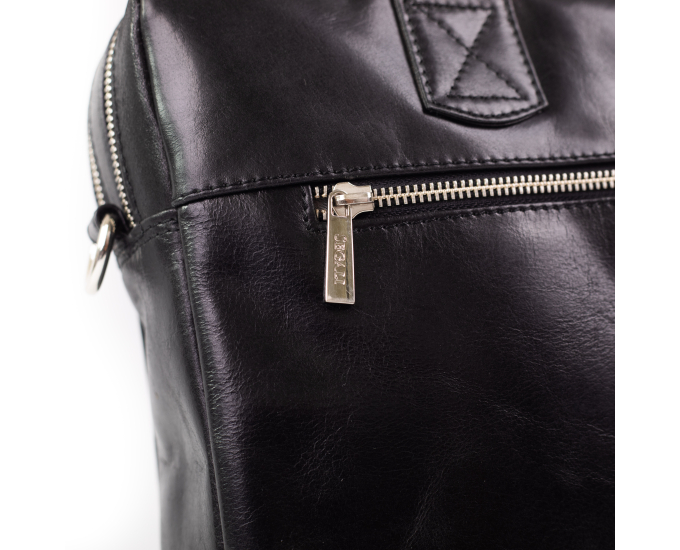 Pánská kožená taška SEGALI 7015 černá s popruhem
