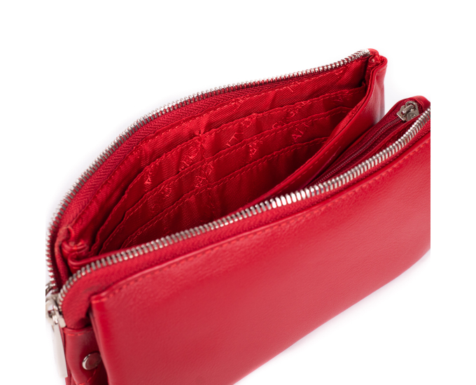 Dámska kabelka kožená SEGALI 8003 červená
