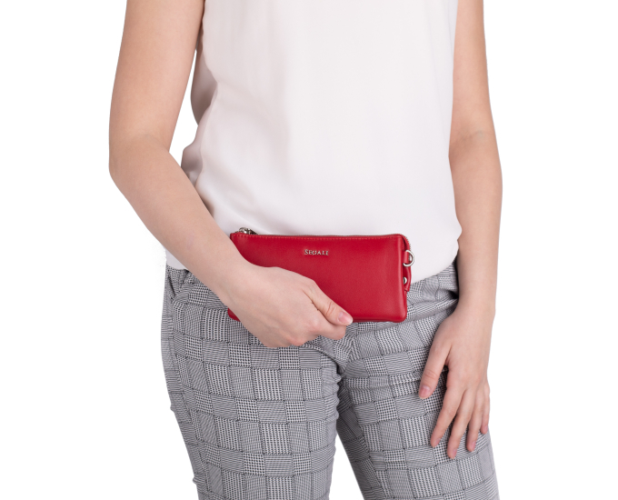 Dámska kabelka kožená SEGALI 8003 červená