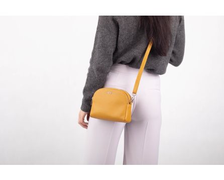 Kožená kabelka SEGALI 12 mostaza