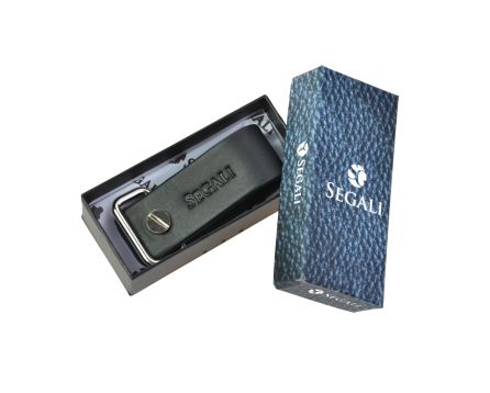 Kožená kľúčenka SEGALI 7298 čierna