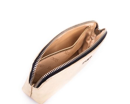 Kožená kozmetická taštička SEGALI A4 zlatá