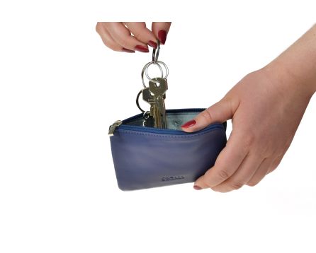 Kľúčenka kožená SEGALI 7289 modrá