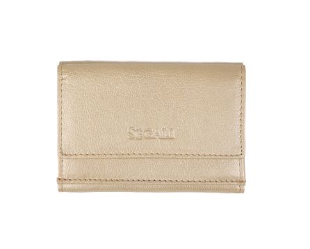 Dámska peňaženka kožená SEGALI 1756 zlatá lesk