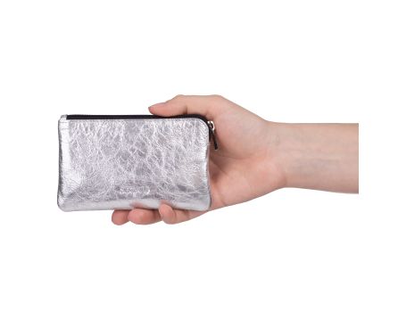 Kľúčenka kožená SEGALI 7289 strieborná