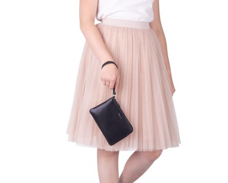 Kožená kabelka etue SEGALI A2 čierna