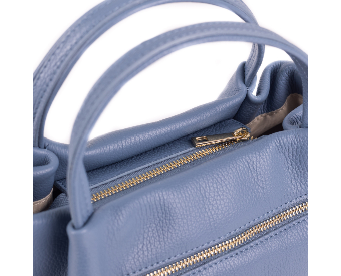 Kožená kabelka Federica SEGALI modrá