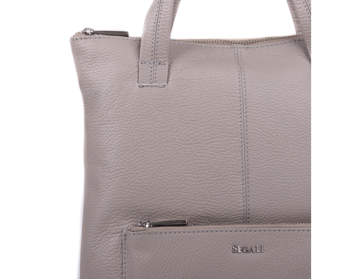 Dámsky batoh kožený SEGALI 9061 sivý