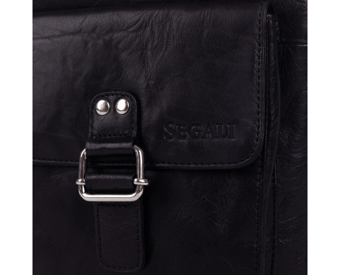 Pánska taška kožená SEGALI 3289 čierna