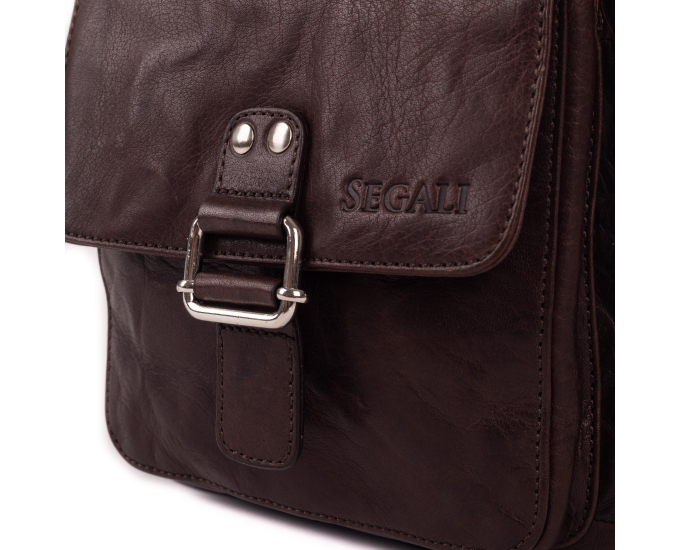 Pánska taška kožená SEGALI 3289 hnedá