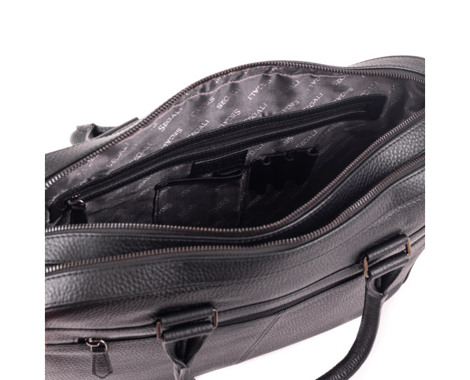 Pánska taška kožená SEGALI 7260 SE čierna