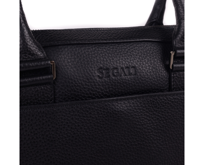 Pánska taška kožená SEGALI 7360 SE čierna